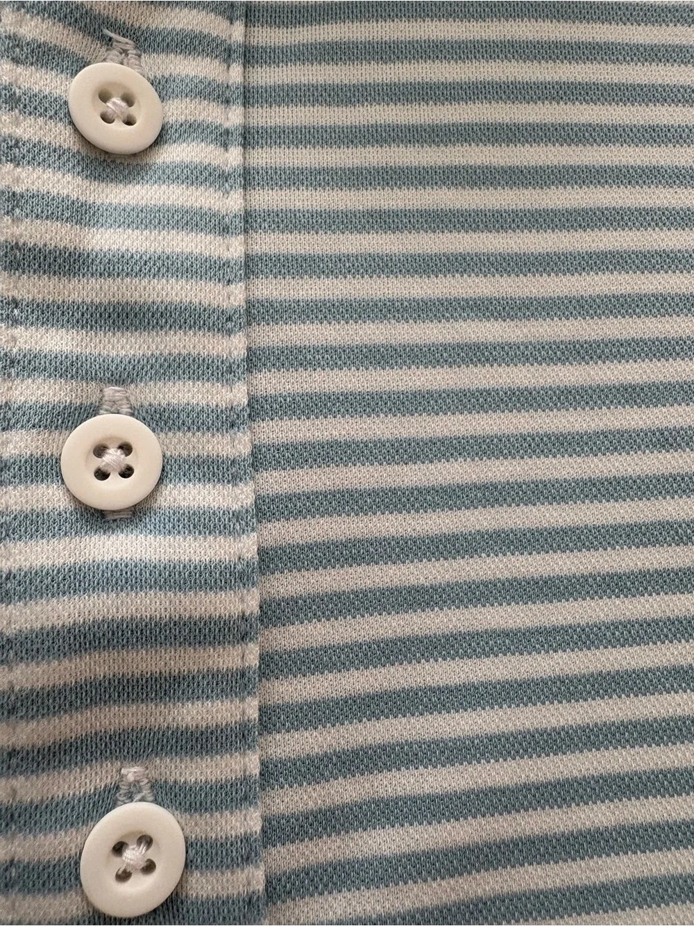 J.CREW Men's Light Blue/White Striped Knit Polo Short Sleeve w/Coolmax Size L